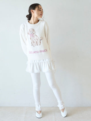 Ribbon Poodle Jacquard Pullover