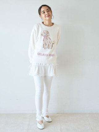 Ribbon Poodle Jacquard Pullover