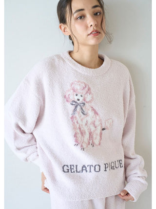 Ribbon Poodle Jacquard Pullover