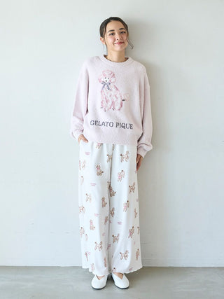 Ribbon Poodle Jacquard Pullover