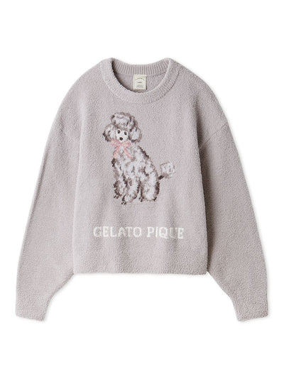 Ribbon Poodle Jacquard Pullover gelato pique