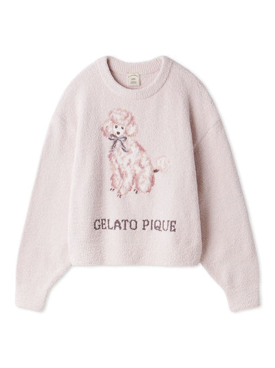 Ribbon Poodle Jacquard Pullover gelato pique
