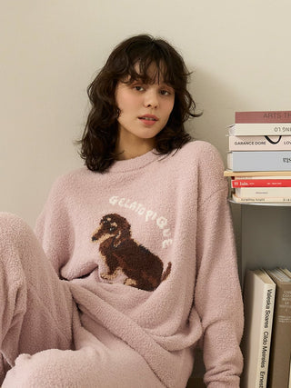 Baby Moco Dachshund / Schnauzer Jacquard Pullover & Pants Set