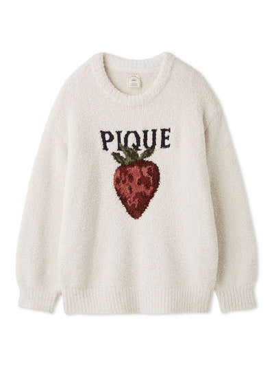 Melange Strawberry Jacquard Pullover gelato pique