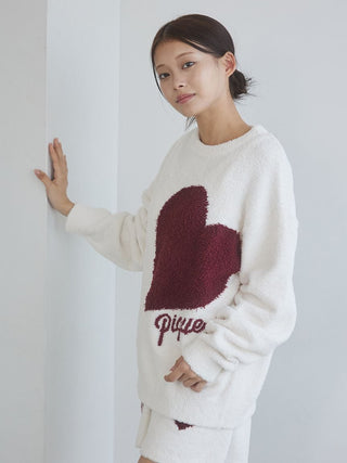 Heart Jacquard Pullover & Shorts Set