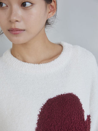 Heart Jacquard Pullover & Shorts Set