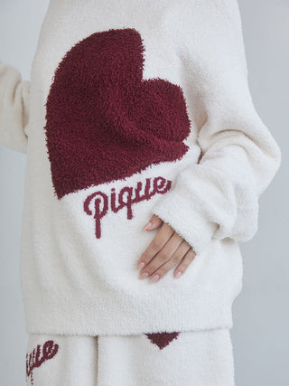 Heart Jacquard Pullover & Shorts Set