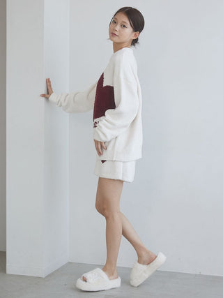 Heart Jacquard Pullover & Shorts Set