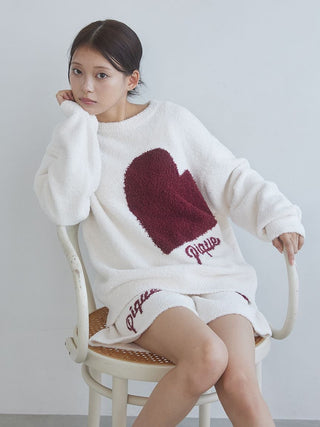 Heart Jacquard Pullover & Shorts Set