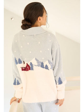 [HOLIDAY] Skiing Bear Jaquard Cardigan