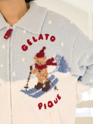 [HOLIDAY] Skiing Bear Jaquard Cardigan