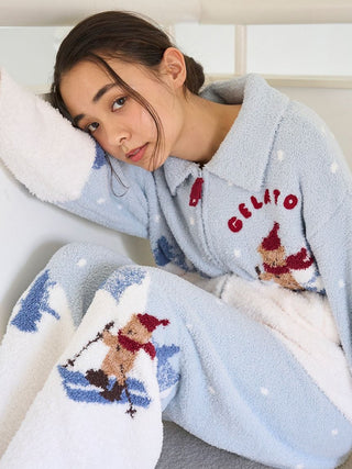 [HOLIDAY] Skiing Bear Jaquard Cardigan
