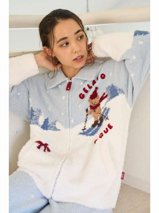 [HOLIDAY] Skiing Bear Jaquard Cardigan