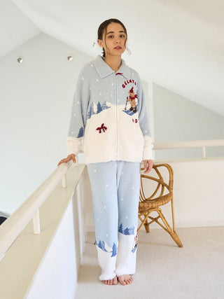 [HOLIDAY] Skiing Bear Jaquard Cardigan