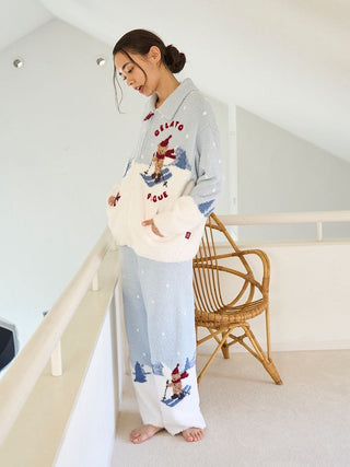 [HOLIDAY] Skiing Bear Jaquard Cardigan