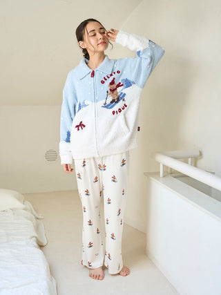 [HOLIDAY] Skiing Bear Jaquard Cardigan