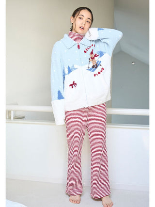 [HOLIDAY] Skiing Bear Jaquard Cardigan