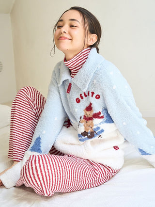 [HOLIDAY] Skiing Bear Jaquard Cardigan
