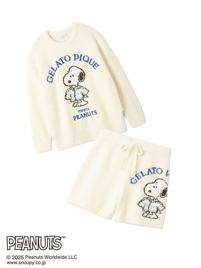[PEANUTS] Original Art Jacquard Pullover & Shorts Set gelato pique