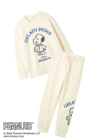 [PEANUTS] Original Art Jacquard Pullover & Pants Set gelato pique