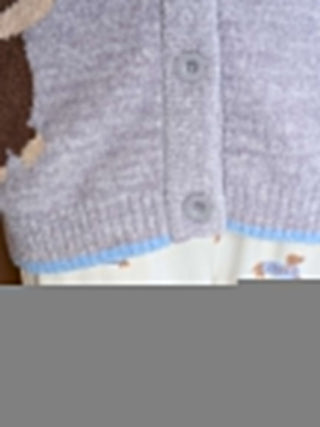 Baby Moco Dachshund Jacquard Cardigan