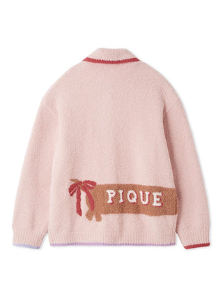 Baby Moco Dachshund Jacquard Cardigan