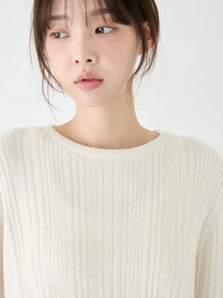 Thermal Smoothie Random Rib Pullover