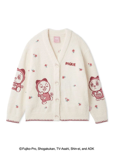 [Doraemon] Women’s Baby Moco Jacquard Cardigan gelato pique