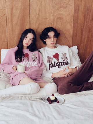 [Valentine] Baby Moco One-point Jacquard Pullover