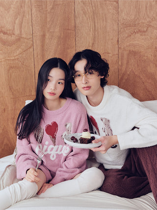 [Valentine] Baby Moco One-point Jacquard Pullover