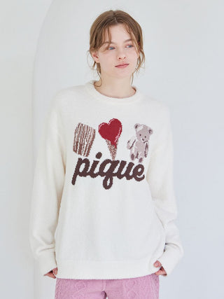 [Valentine] Baby Moco One-point Jacquard Pullover