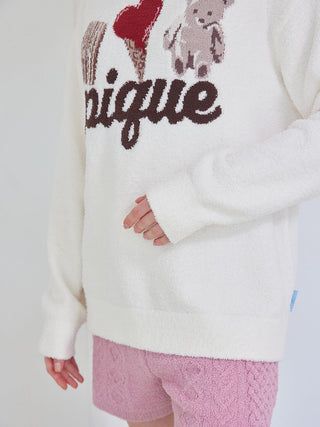 [Valentine] Baby Moco One-point Jacquard Pullover