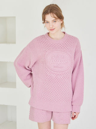 [Valentine] Airy Moco Aran Pullover