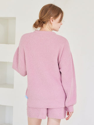 [Valentine] Airy Moco Aran Pullover
