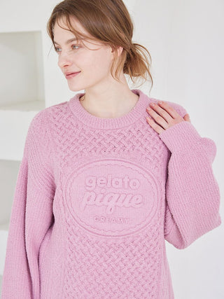 [Valentine] Airy Moco Aran Pullover