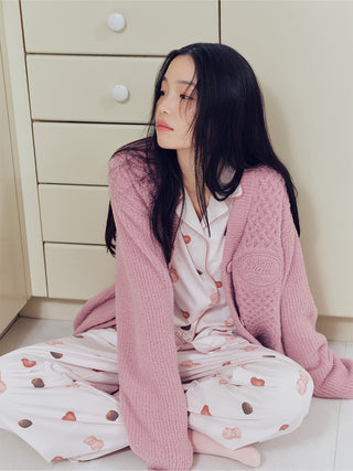 [Valentine] Airy Moco Aran Cardigan
