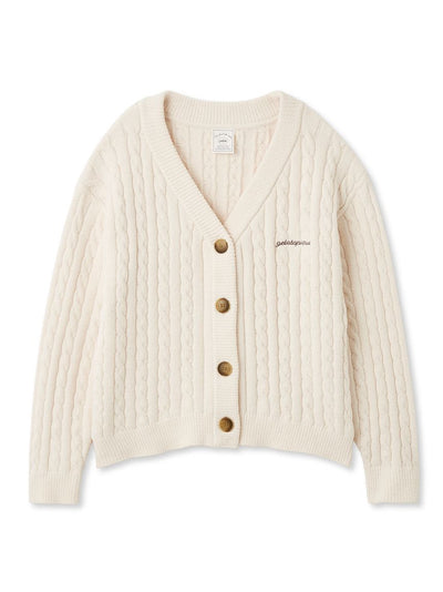 Spring Airy Moco Aran Cardigan gelato pique