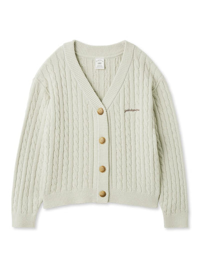 Spring Airy Moco Aran Cardigan gelato pique