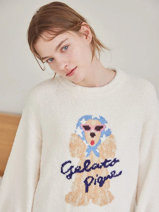 Scarf Dog Jacquard Pullover