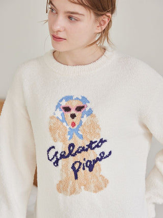 Scarf Dog Jacquard Pullover