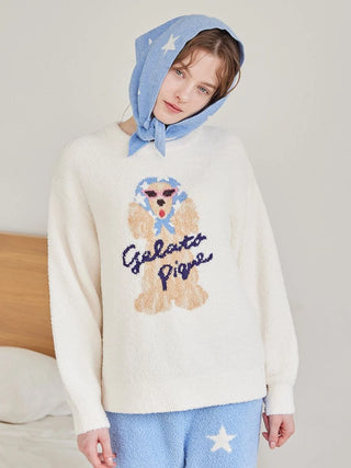 Scarf Dog Jacquard Pullover
