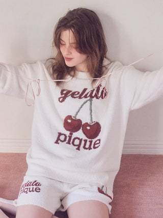 Baby Moco Cherry Jacquard Pullover