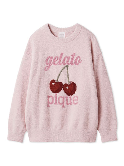 Baby Moco Cherry Jacquard Pullover gelato pique