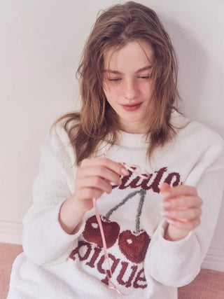 Baby Moco Cherry Jacquard Pullover