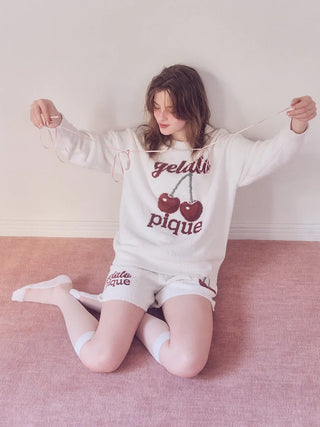 Baby Moco Cherry Jacquard Pullover