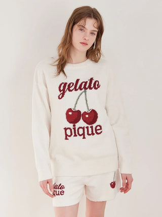 Baby Moco Cherry Jacquard Pullover