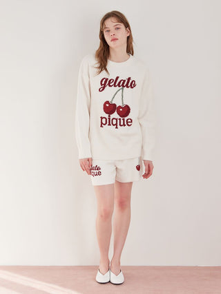 Baby Moco Cherry Jacquard Pullover