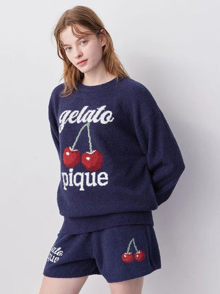 Baby Moco Cherry Jacquard Pullover