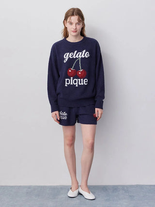 Baby Moco Cherry Jacquard Pullover