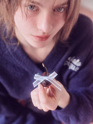 Baby Moco Cherry Jacquard Cardigan